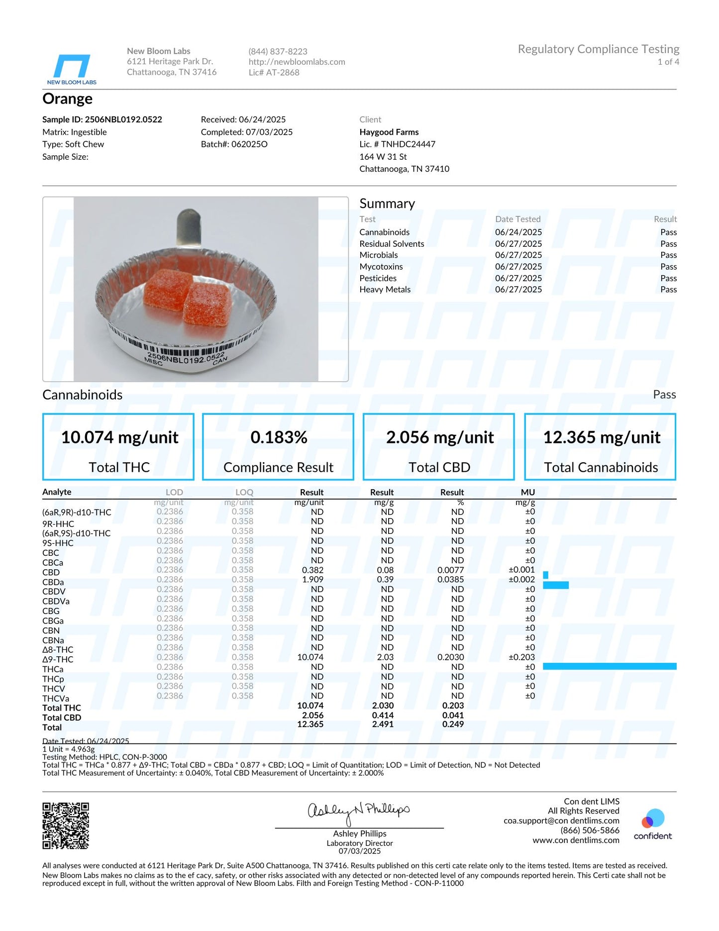 Haygood Farms D9 THC Live Resin Gummies - Hybrid - Blood Orange