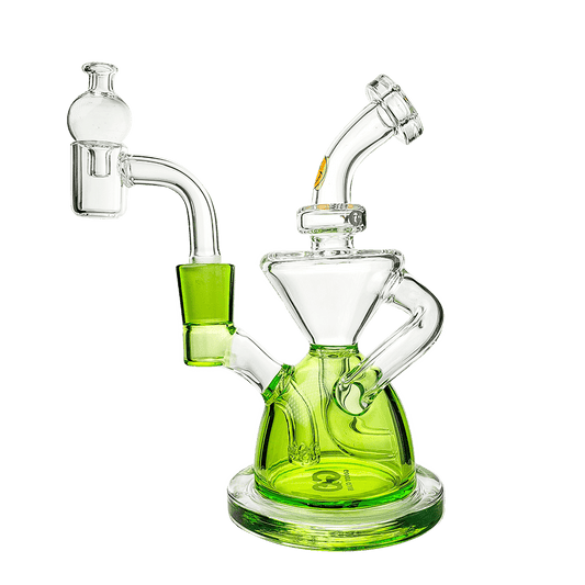 Goody Glass Dab Rig Slime Green Twister Mini Rig  4-Piece Kit