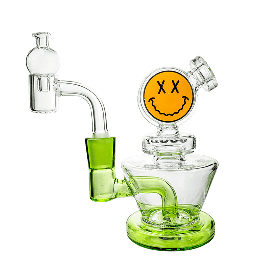 Goody Glass Waterpipes & Rigs Slime Green Big Face Mini Rig 4-Piece Kit