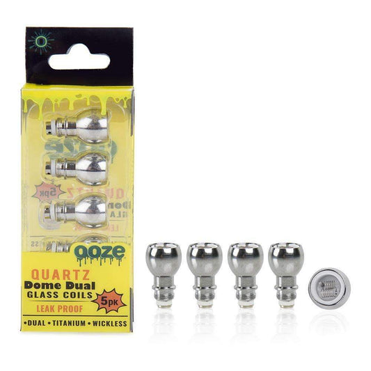 Ooze Coils and Parts Dome Dual Quartz Coils 5-Pack