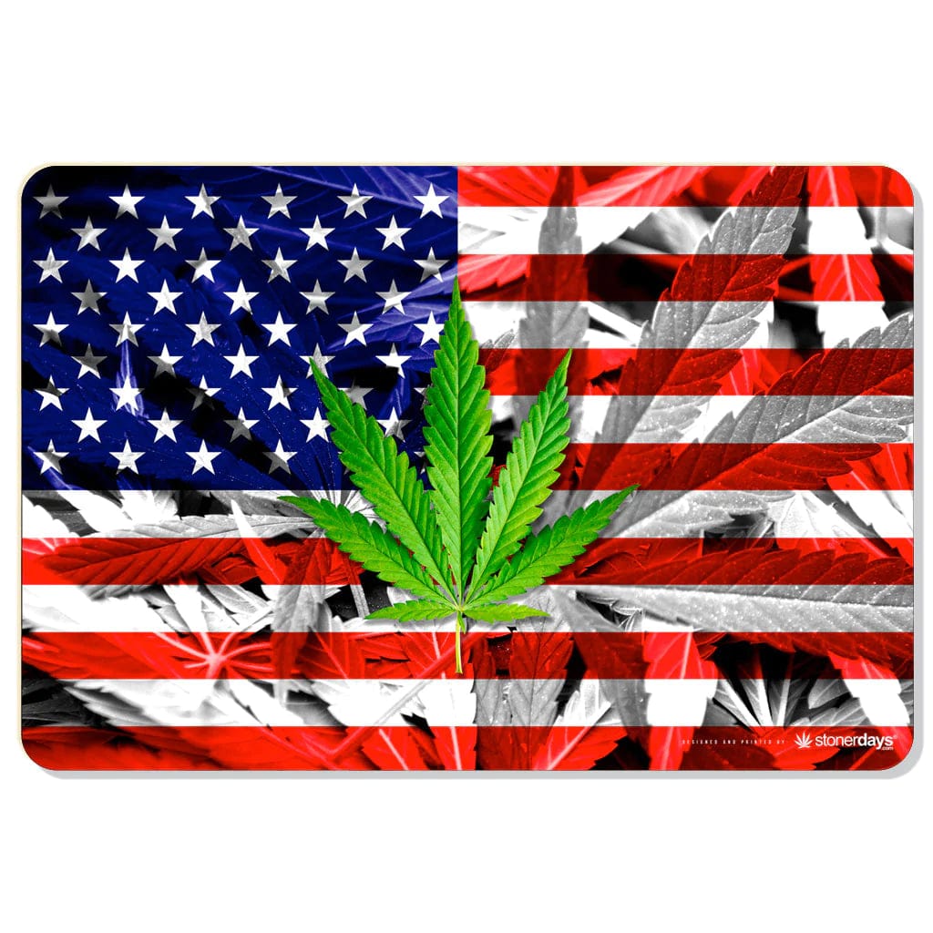 Daily High Club USA Cannabis Flag Stonerdays Rectangular Dab Mats
