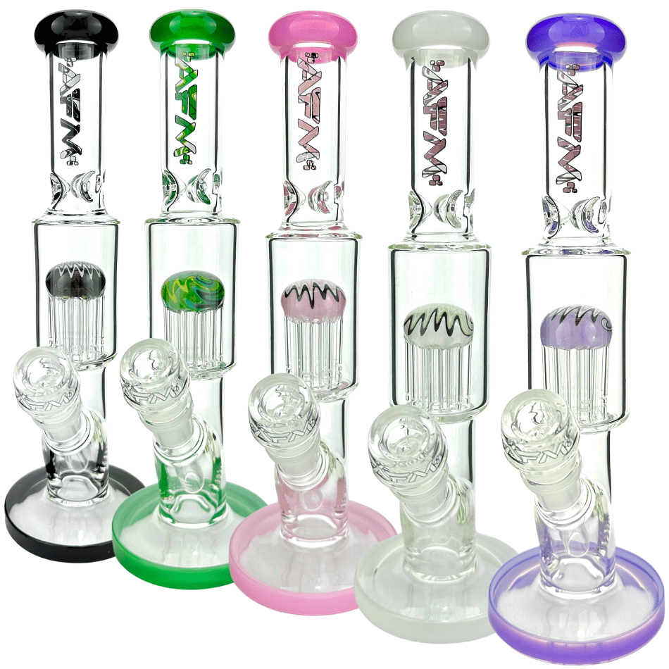 AFM Smoke Bong 11" AFM Glass Reversal Tree Perc Glass Mini Beaker Bong