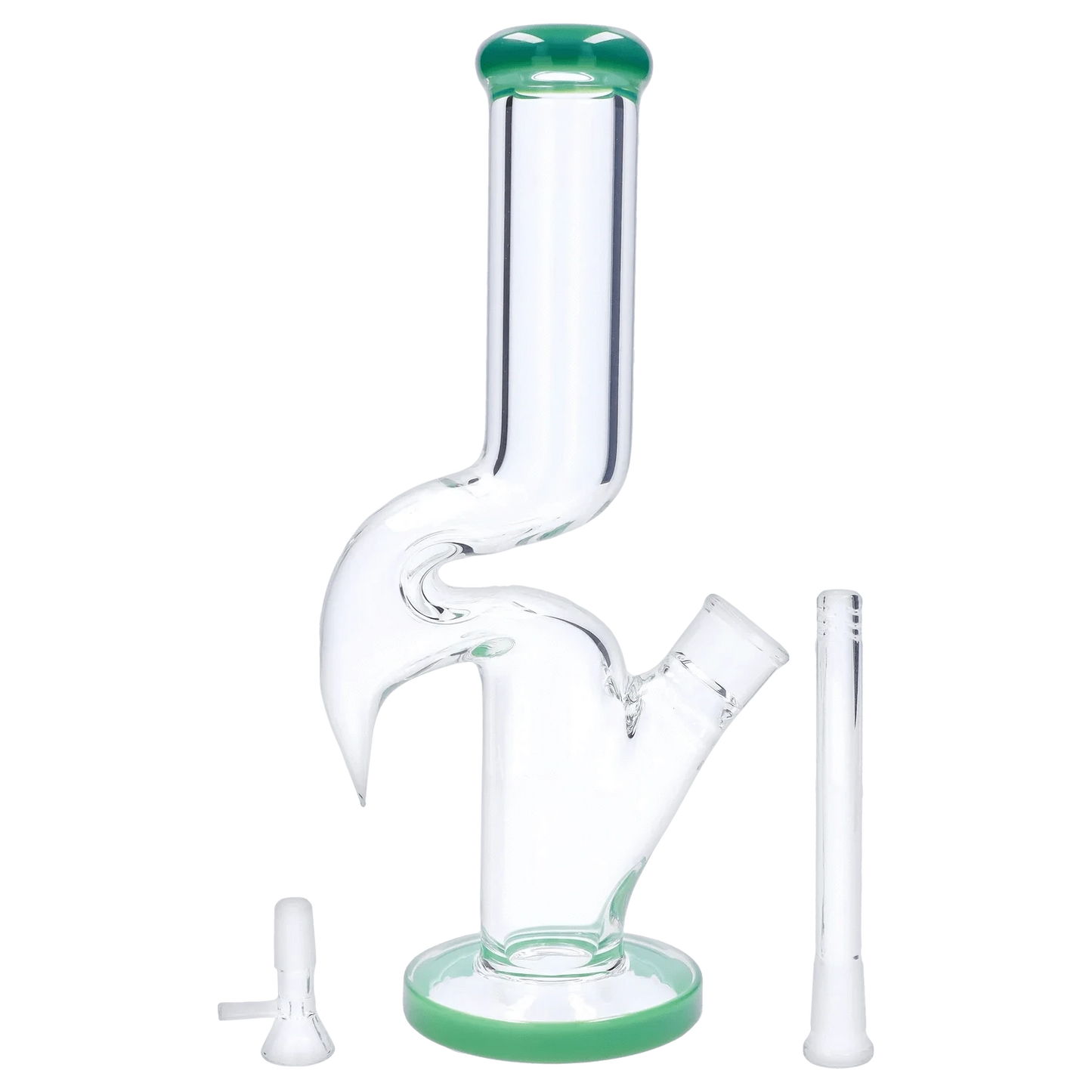 Daily High Club Bong 14-inch Zig Zag Straight Tube Water Pipe