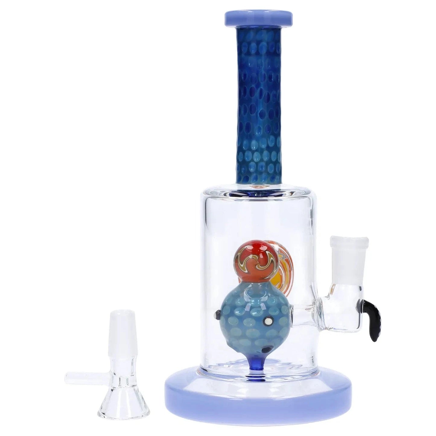 Daily High Club Bong purple Reversal Art Locket Water Pipe with UFO Showerhead Perc - 8 in