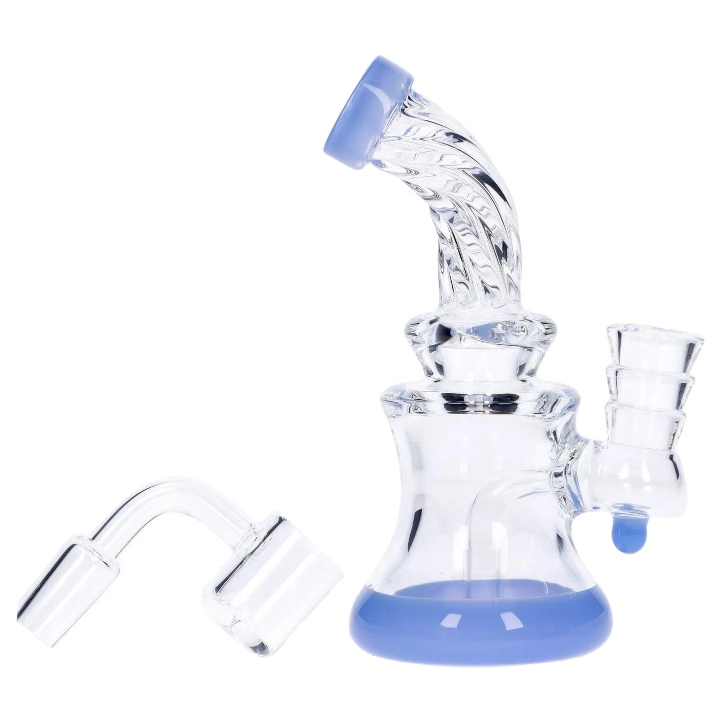 Daily High Club Dab Rig Twisted Neck Dab Rig with Showerhead Perc - 5 in