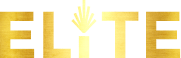 Close-up of the “Elite Product” logo with bold, golden letters stacked on top of each other.