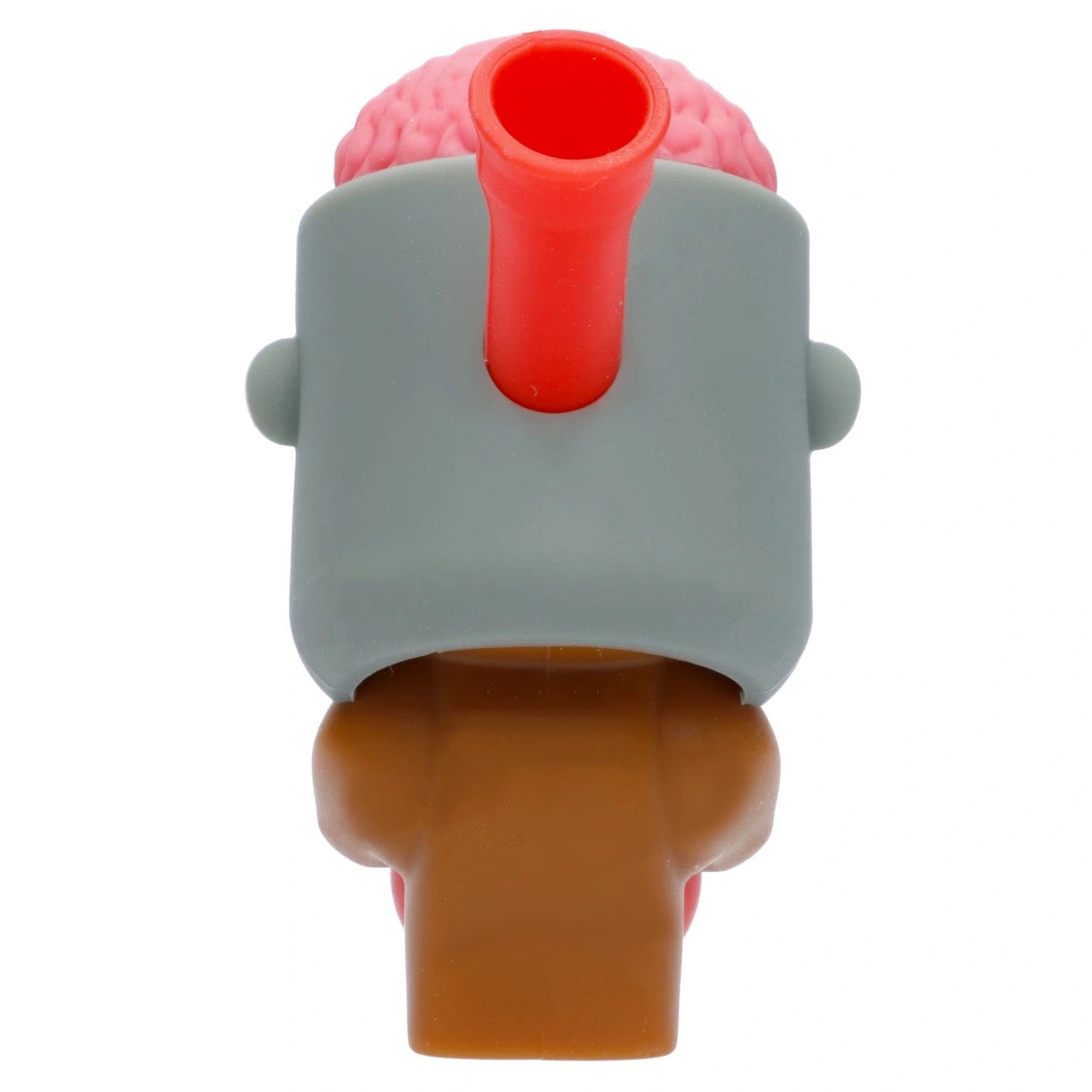 A close-up, angled view of the Zombie Silipipe, showcasing its red mouthpiece against a muted green body.