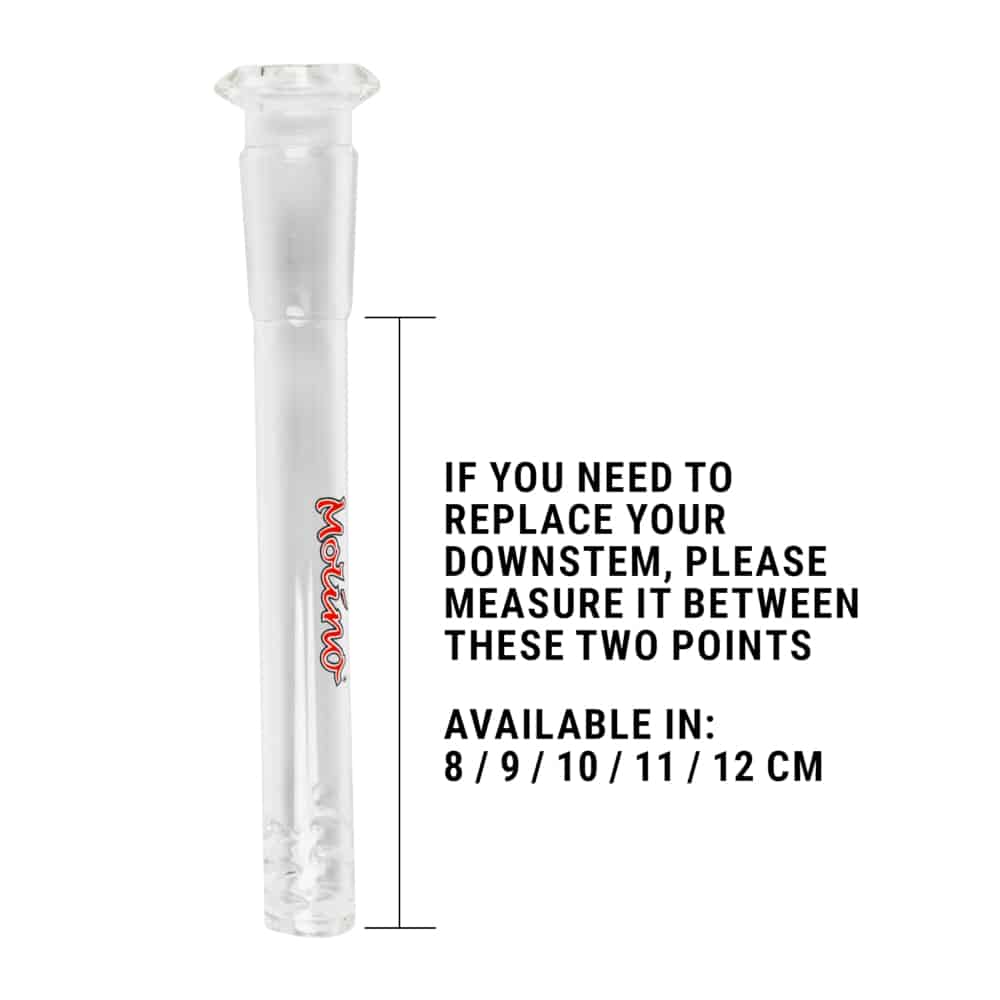 A straight-on view of the 9 mm Thick Glass Beaker Bong, highlighting its clear glass construction and simple cylindrical shape.