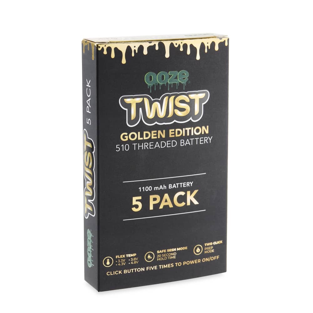 Front view of the 1100 Twist Battery - 5 Pack packaging with bold lettering and a sleek, modern design.