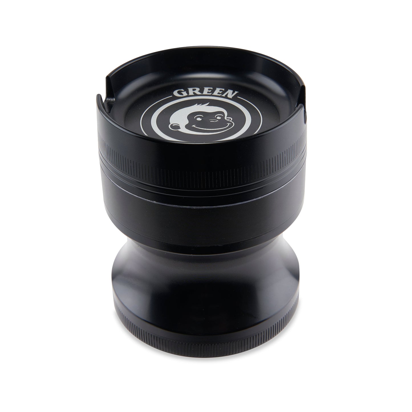 Green Monkey Grinders Black Chacma 63mm Magnetic Grinder with Ashtray