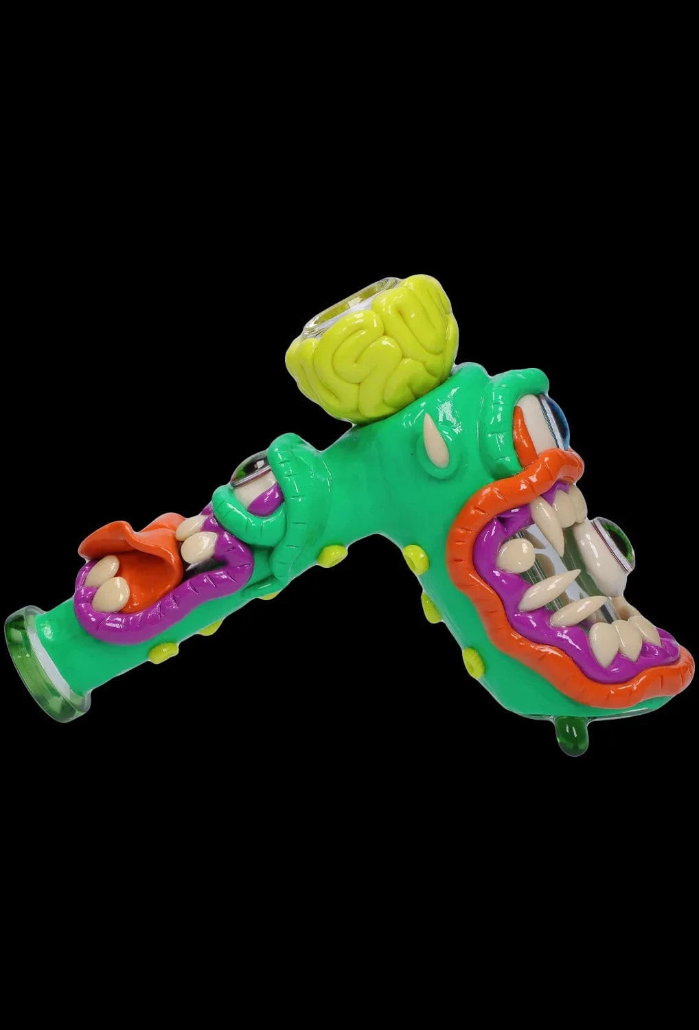 Daily High Club Bubbler green Clay Monster Hammer Bubbler