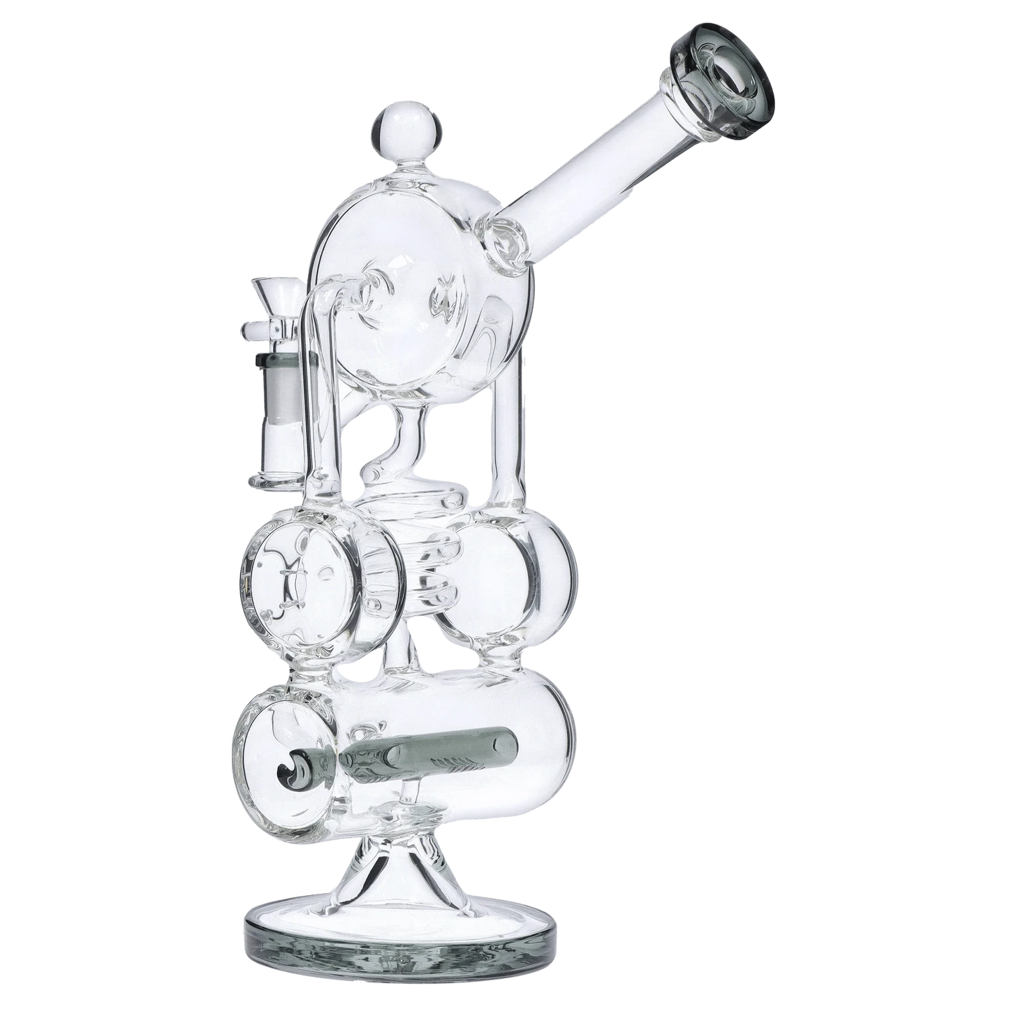 DHC Generic Water Pipe Black DHC Barrel with Inline Perc Water Pipe - 13 in.