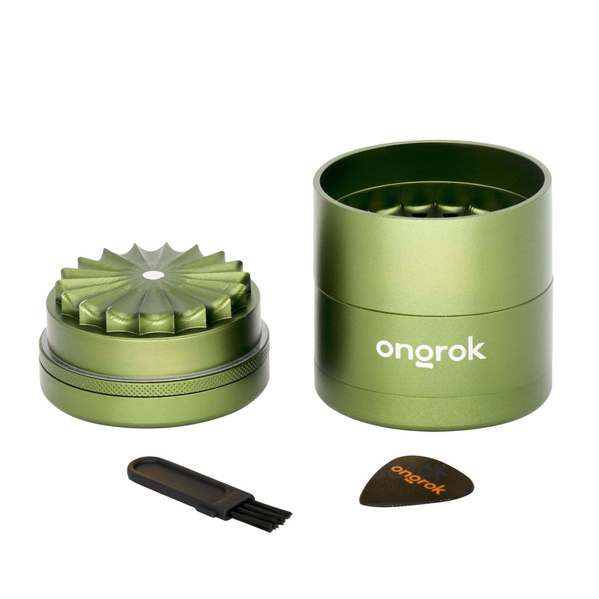 ONGROK USA 5 Piece, Flower Petal Toothless Grinder with Storage