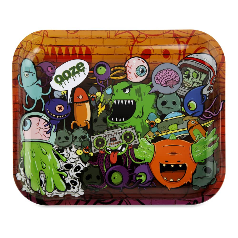Ooze Rolling Mats and Trays Monstrosity Rolling Tray - Metal - Large