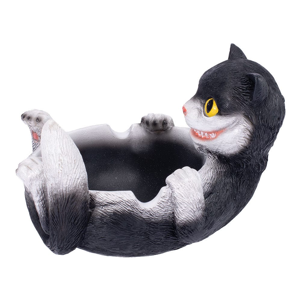 Fujima Ashtray Trippy Tuxedo Cat Polystone Ashtray