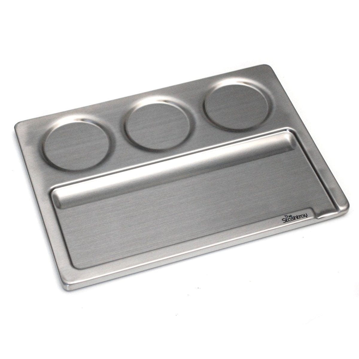 Myster Smoking & Rolling Brushed Stainless Steel Stand Alone Rolling Tray