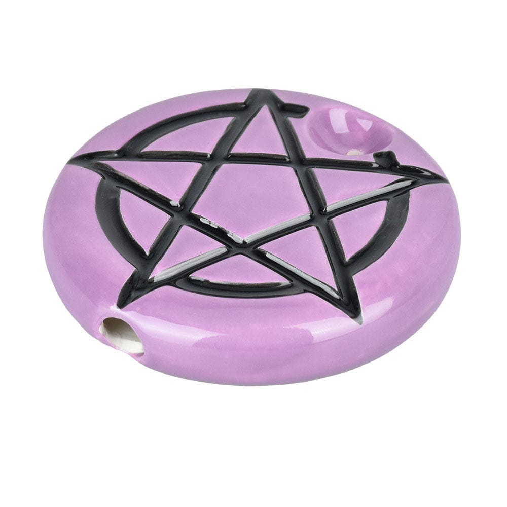 Gift Guru Wacky Bowlz Pentagram Ceramic Hand Pipe | 3.25"