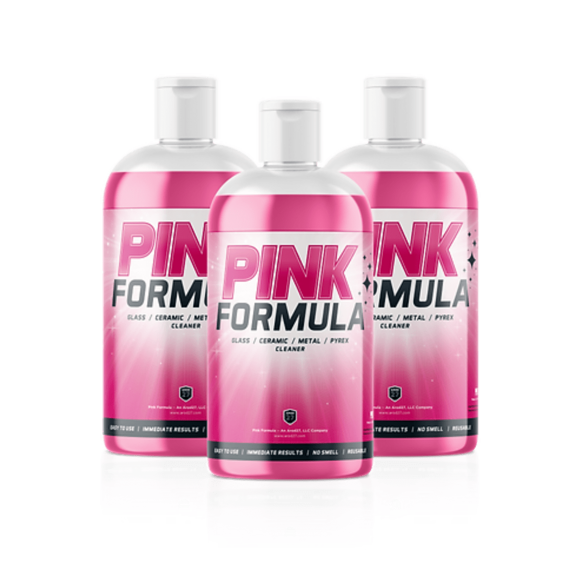 Pink Formula Glass Cleaner 3 Pack Pink Formula Cleaner- Liquid - Non-Abrasive - 16oz