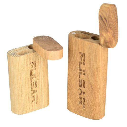 Gift Guru Hand Pipe Pulsar Straight Wood Flip/Swivel Top Dugout