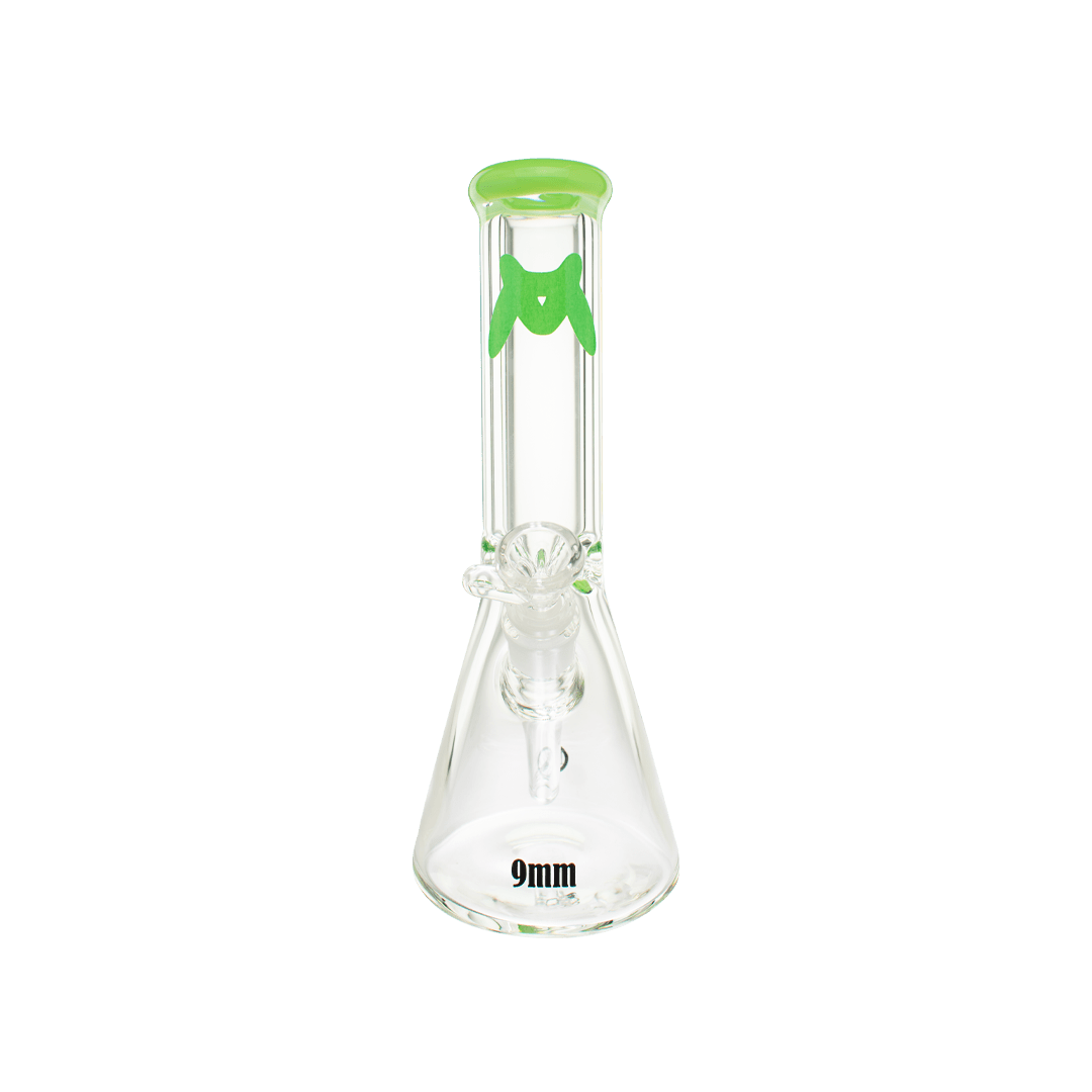 MAV Glass Bong Slime 12" 9mm Thick Classic Beaker Bong