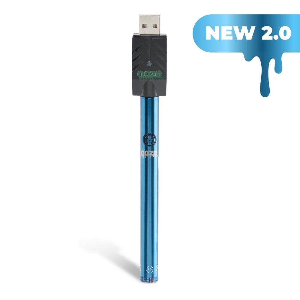 Ooze Batteries and Vapes Sapphire Blue Ooze Twist Slim Pen 2.0 510 Thread Vaporizer Battery