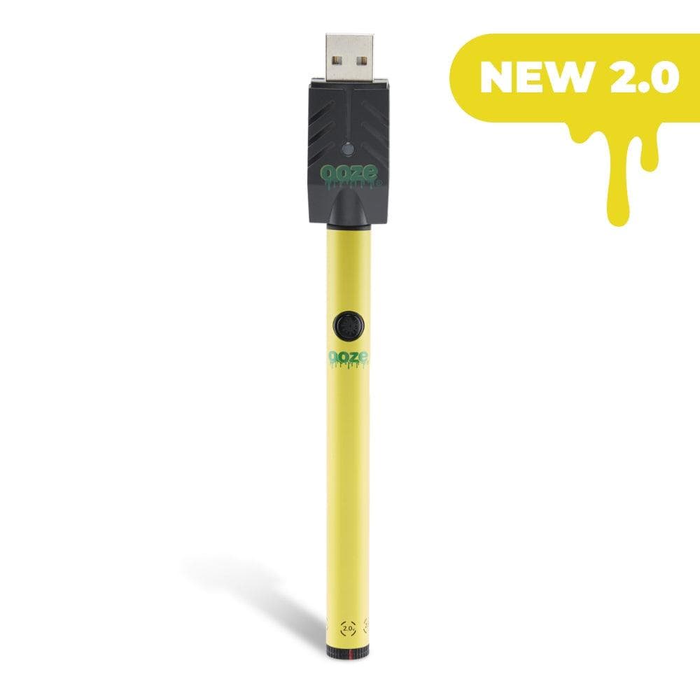 Ooze Batteries and Vapes Mellow Yellow Ooze Twist Slim Pen 2.0 510 Thread Vaporizer Battery