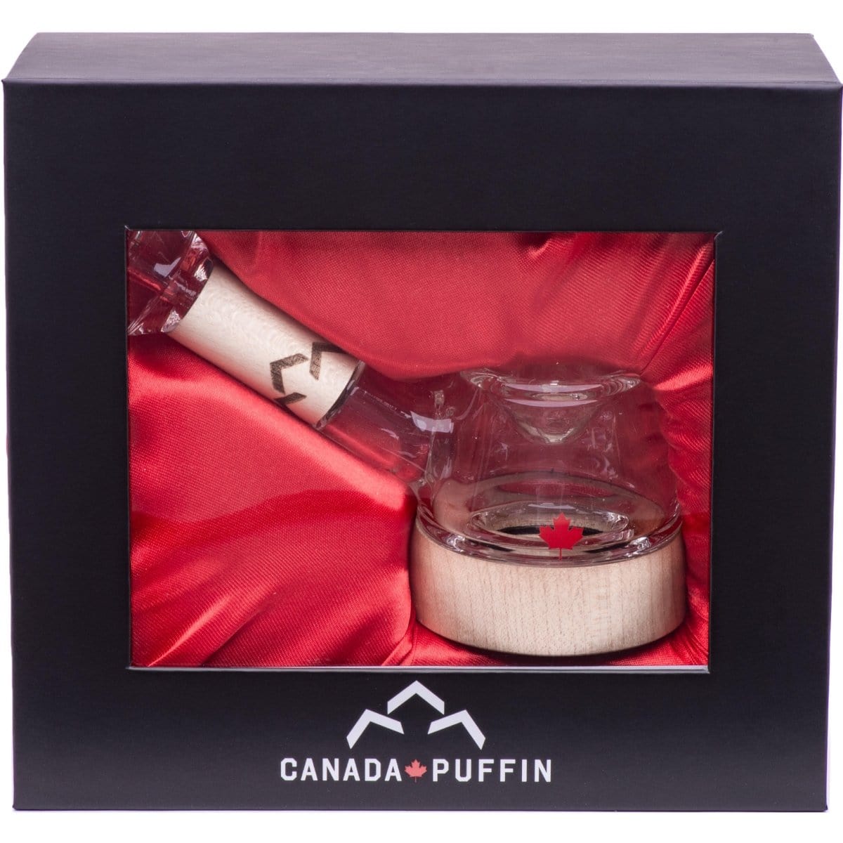 Front view of the Canada Puffin Stone Spoon Pipe, a sculpted stone pipe with a rounded bowl and textured surface.