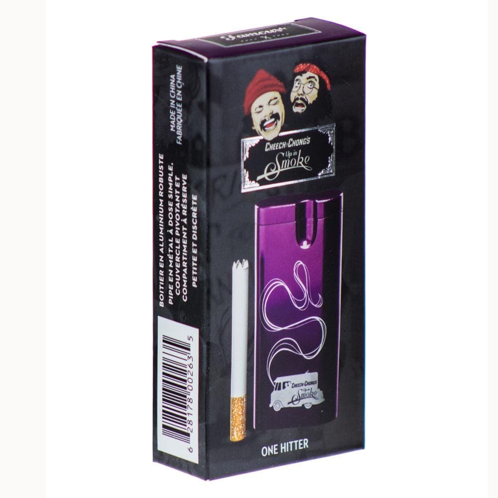 Front view of the Famous X Dugout and One Hitter packaging, featuring a colorful portrait and branding details on a dark background.