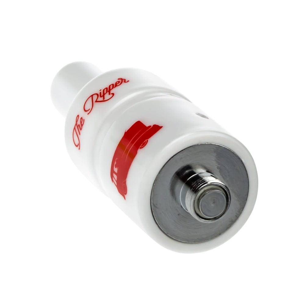 Close-up view of The Ripper Replacement Tank, showing its clear glass construction and joint connection.