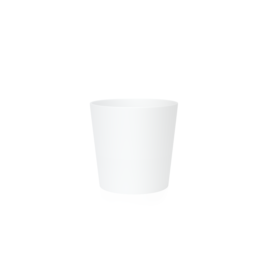 A front view of the Elite Plus Ceramic Bucket, showcasing its simple, cylindrical shape against a plain white background.