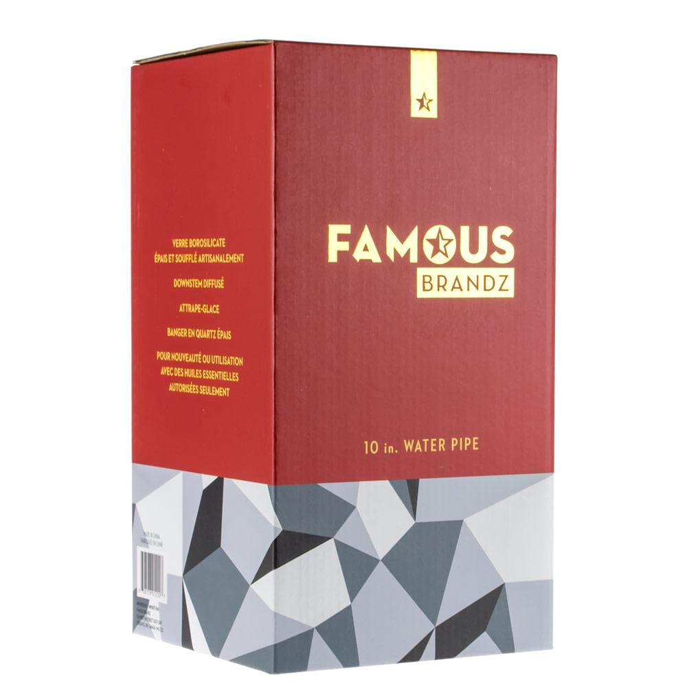 Front view of the Digital 10" Dab Rig, a clear glass piece with a simple cylindrical shape on a dark background.