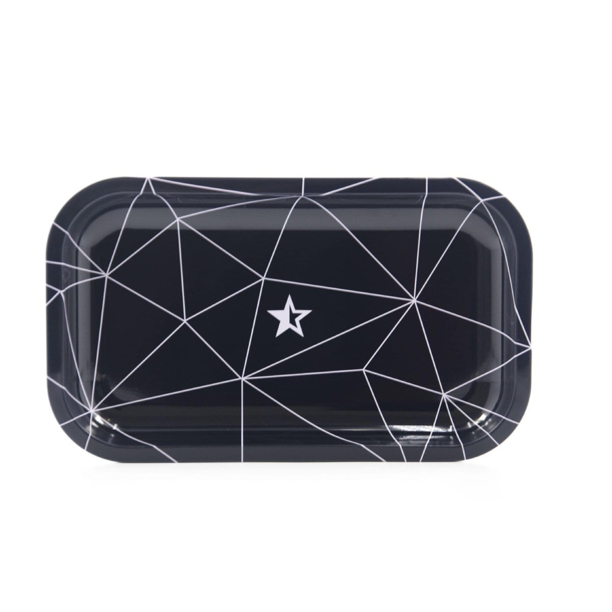 The Space Rolling Tray displays a black surface with intersecting white lines in a top-down view.