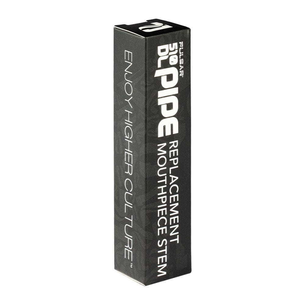 Close-up of the Pulsar 510 DL Pipe Replacement Mouthpiece, a black, cylindrical piece shown against a dark background.