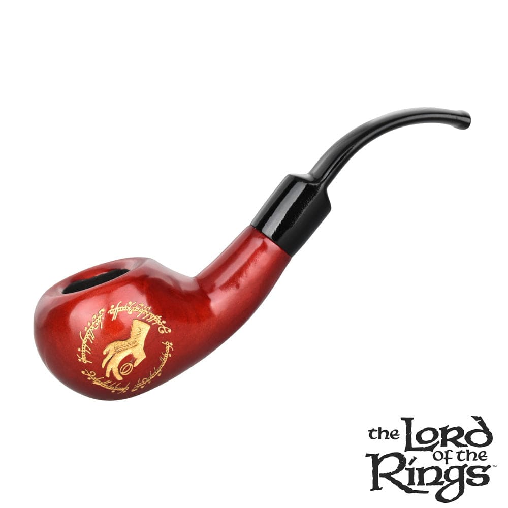 A side view of the 5.5" Pulsar Shire Pipes MY PRECIOUS Smoking Pipe, showing its curved design and dark stem.