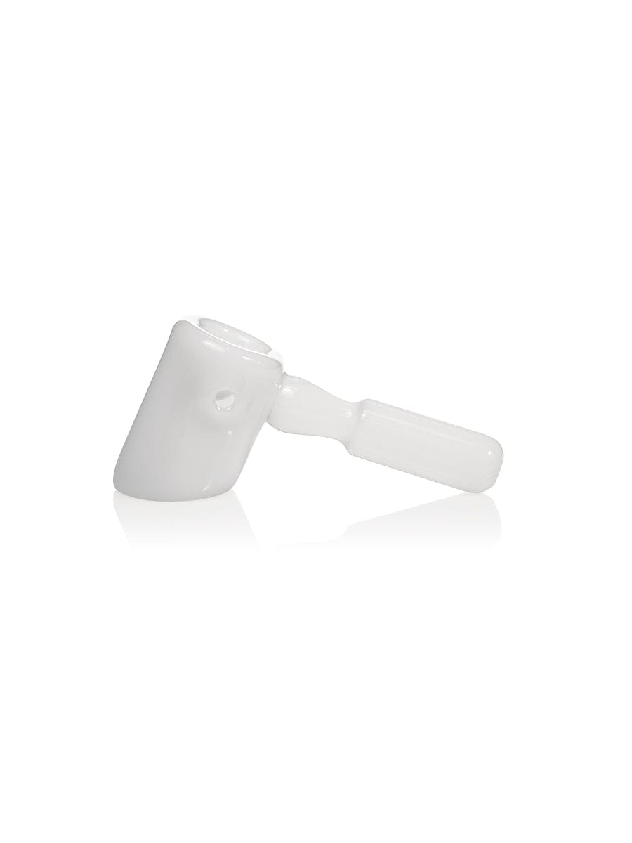 A side view of the GRAVĀ® Hammer Hand Pipe with a clean, minimalist design, set against a neutral background.