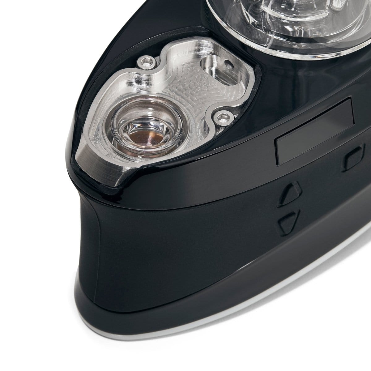 Close-up of the Splash Guard Quartz Insert 2 Pack, showing a clear, angled view of the glass inserts.