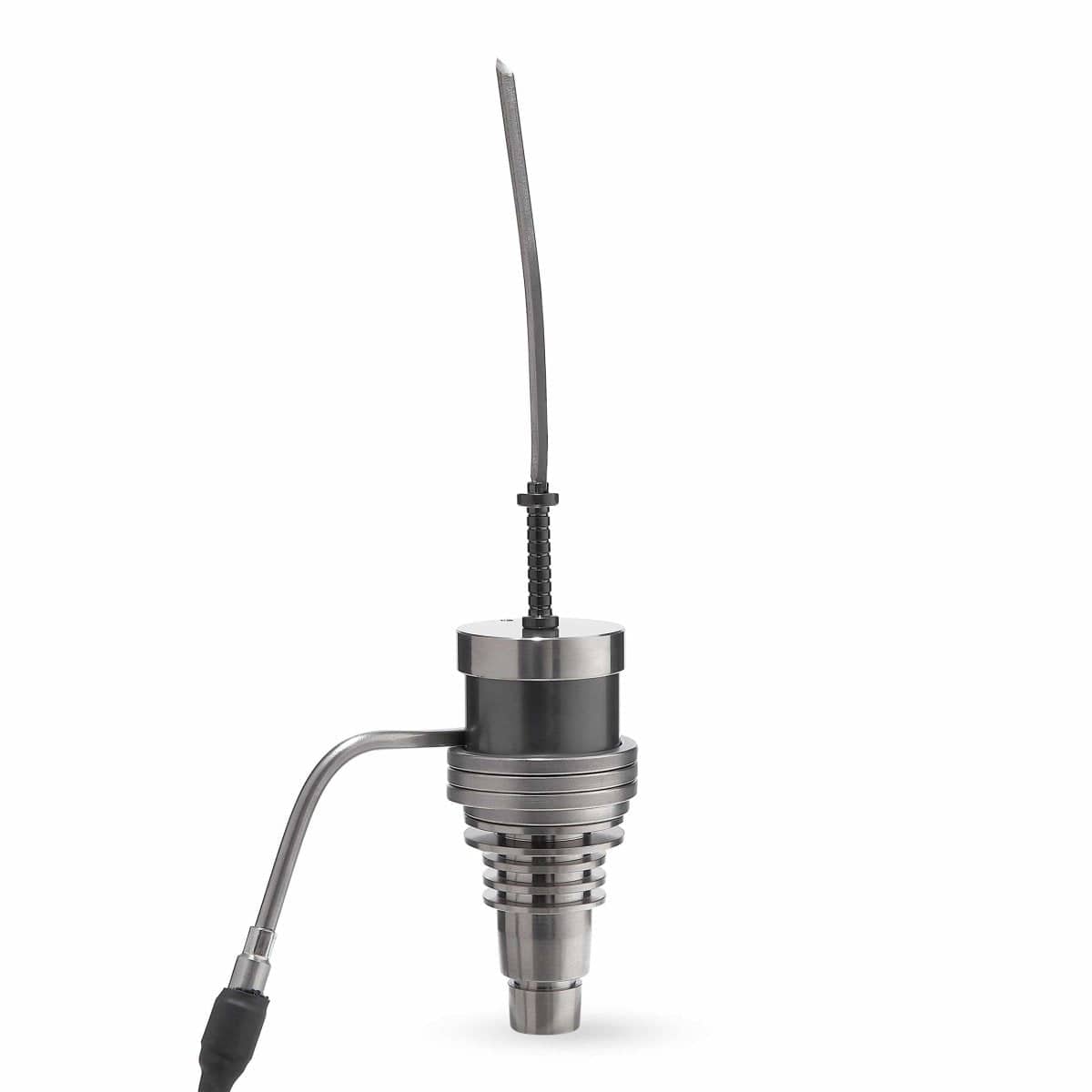 Close-up of the Silver Katana Carb Cap, showcasing its sleek, silver design against a plain white background.