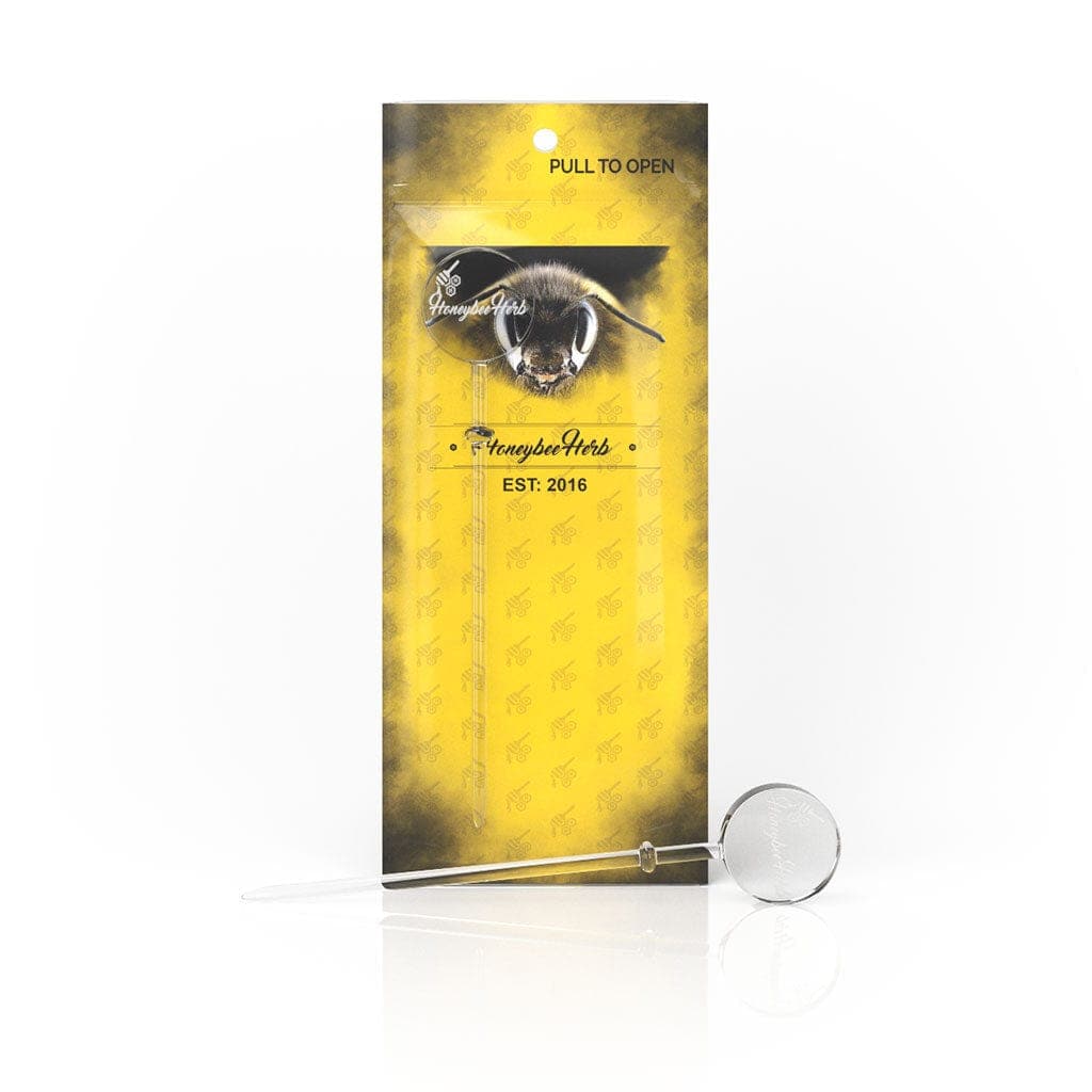 Front view of the Honeybee Herb Side Top Dabber & Carb Cap against a dark background, showing its sleek, modern design.