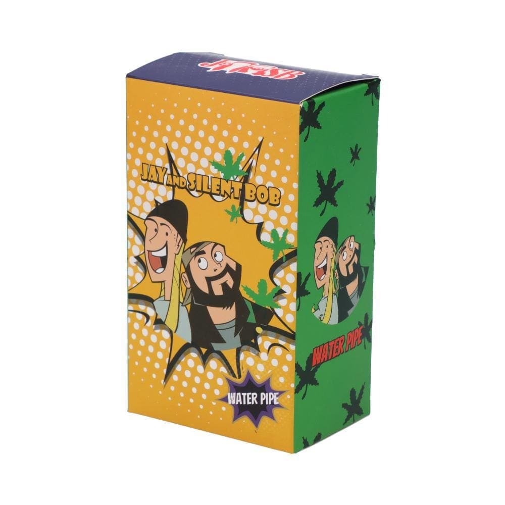 Front view of the 4” Mini Water Pipe - Jay and Silent Bob Orange, featuring a vibrant orange color and unique character design.