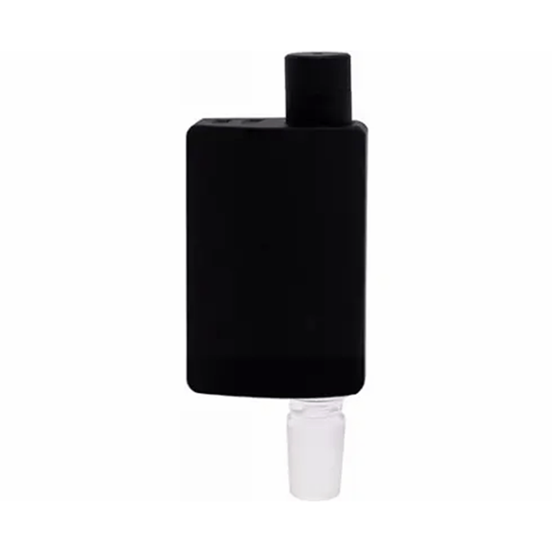Front view of the Kandy Pens Session Vaporizer, a black, pen-shaped device with a sleek, minimalist design.