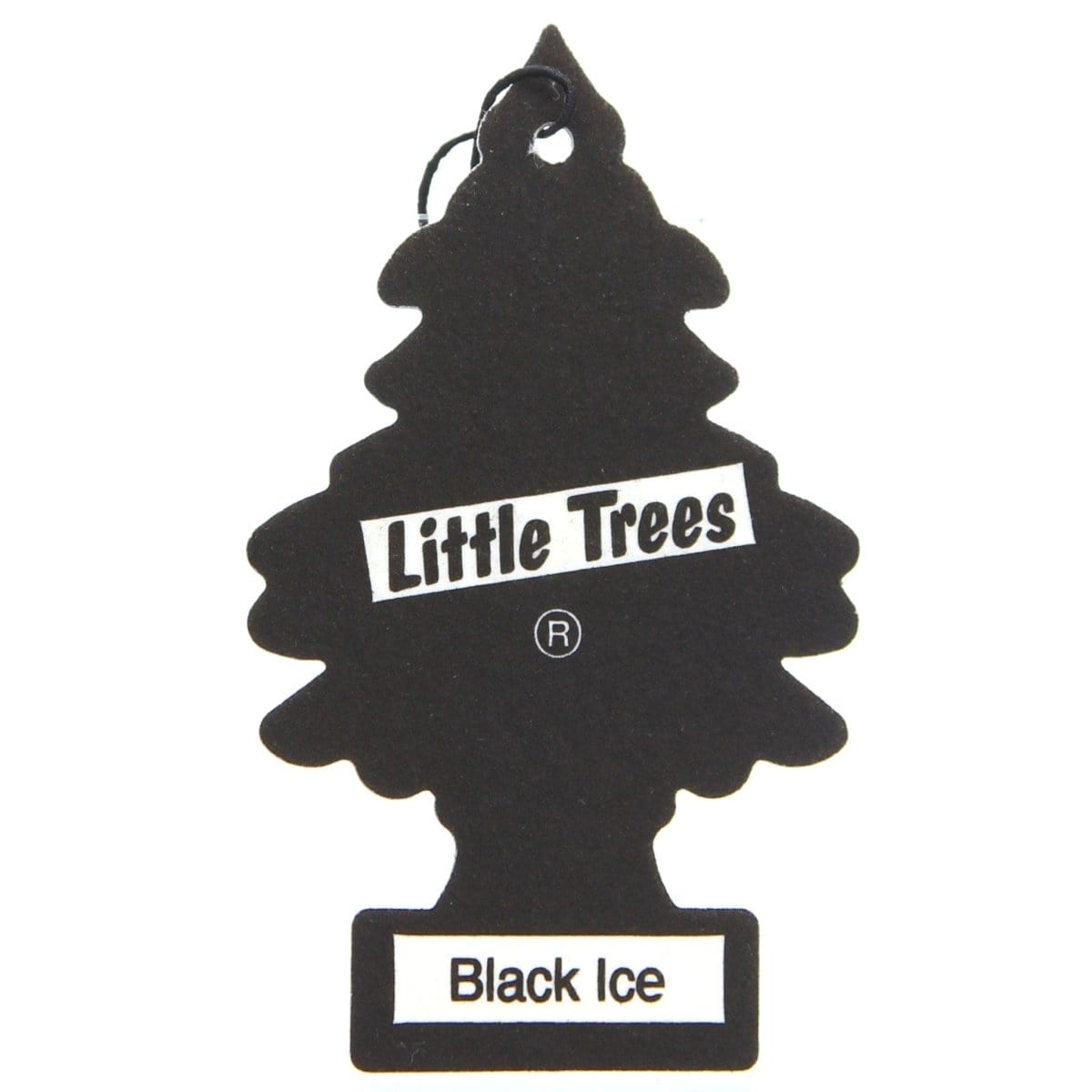 A close-up of the Little Trees Air Freshener, displaying its iconic green tree shape with a simple hanging loop.