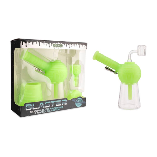 Ooze Dab Rig Ooze Blaster Silicone Glass 4-in-1 Hybrid Water Pipe and Dab Straw