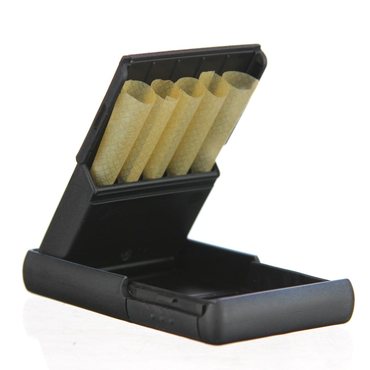 A slightly angled, top-down view of the open Dank Boy PAQ Case, revealing its interior with space for contents.