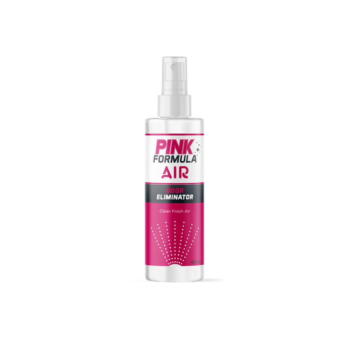 Front view of the Pink Formula AIR - 4OZ - ODOR ELIMINATOR bottle against a plain white background.