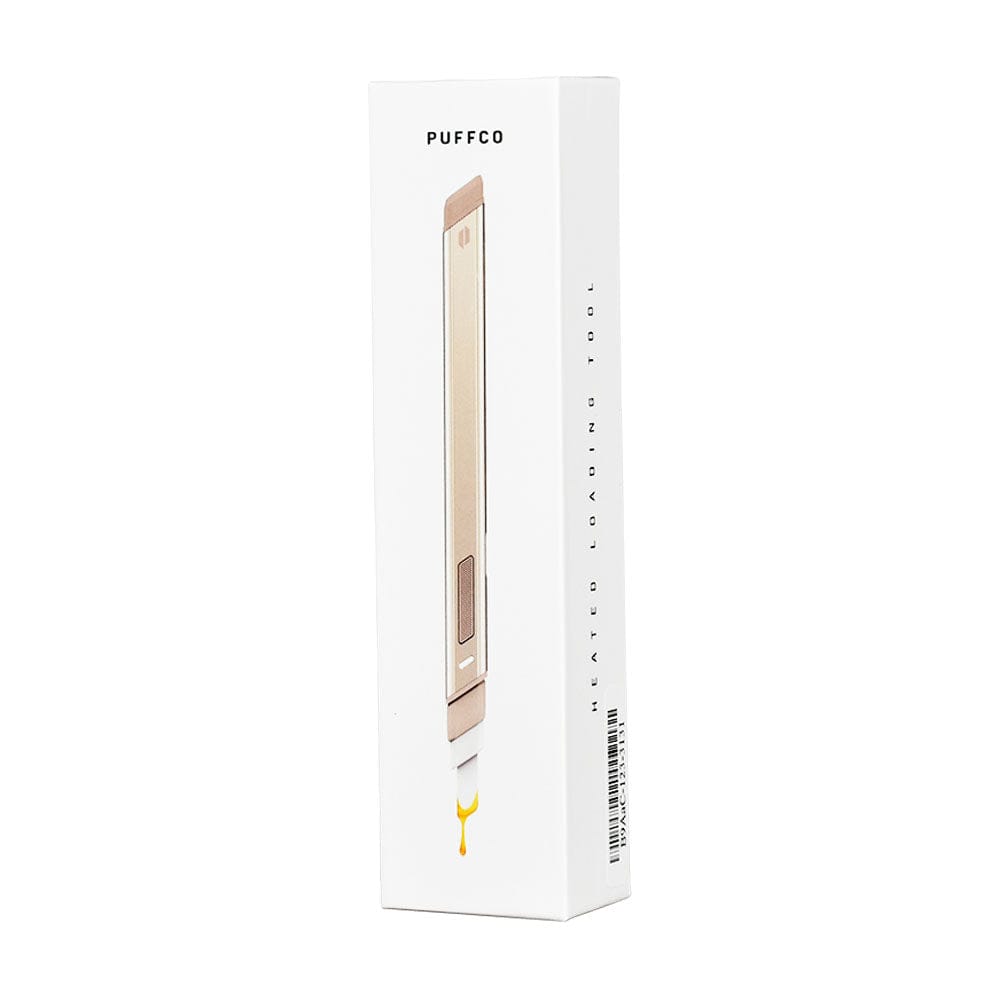 Front view of the Puffco Hot Knife Electronic Heated Loading Tool - Desert, shown against a plain white background.