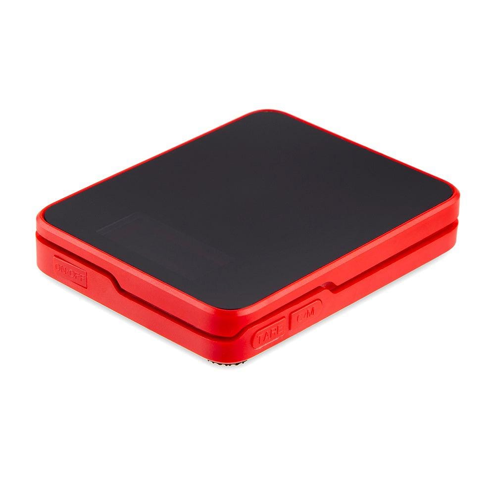 Front view of the Truweigh Storm Mini Scale, a sleek, compact digital scale with a black finish.