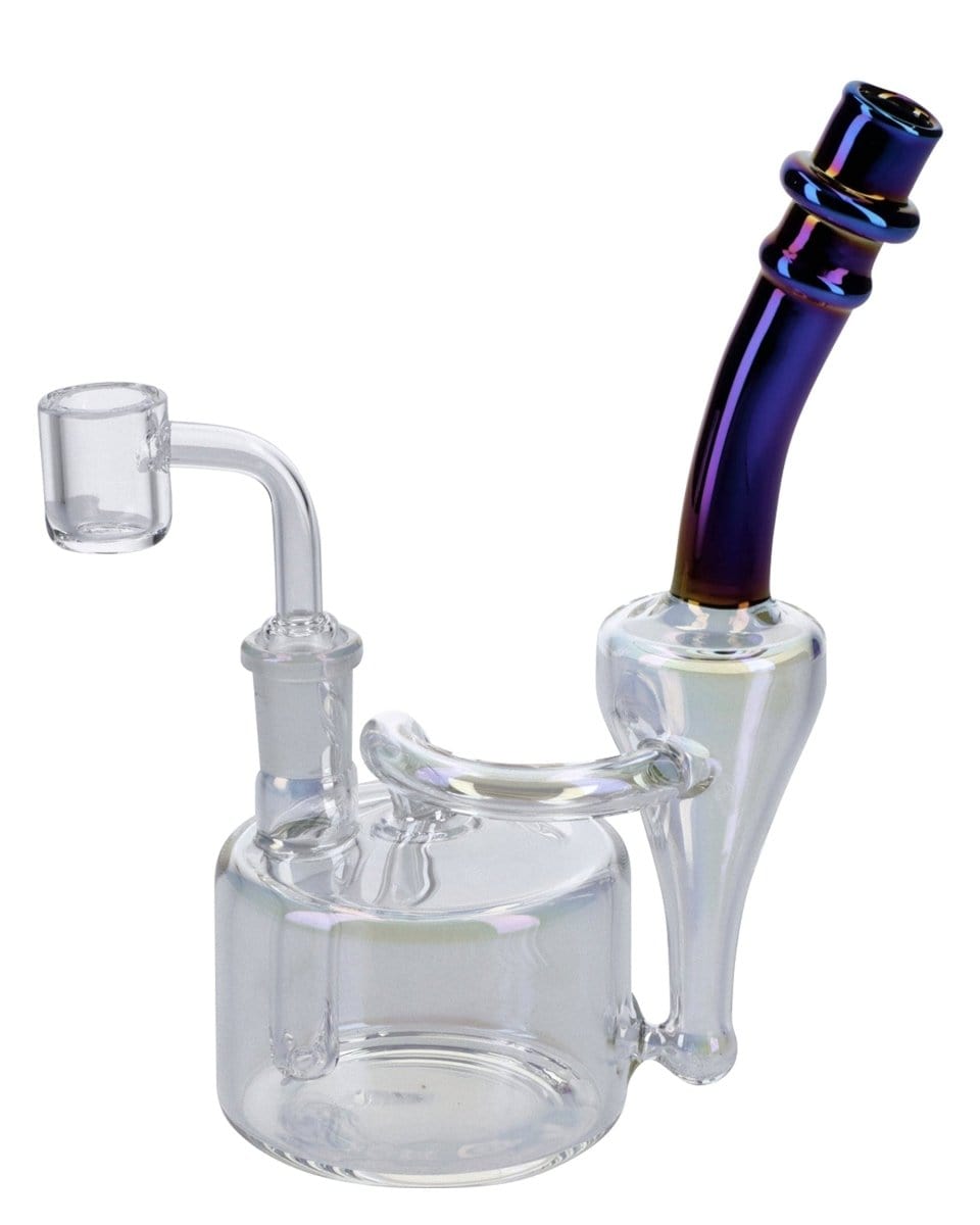 Daily High Club Bong Sapphire Electro Plated Puck Recycler Bong