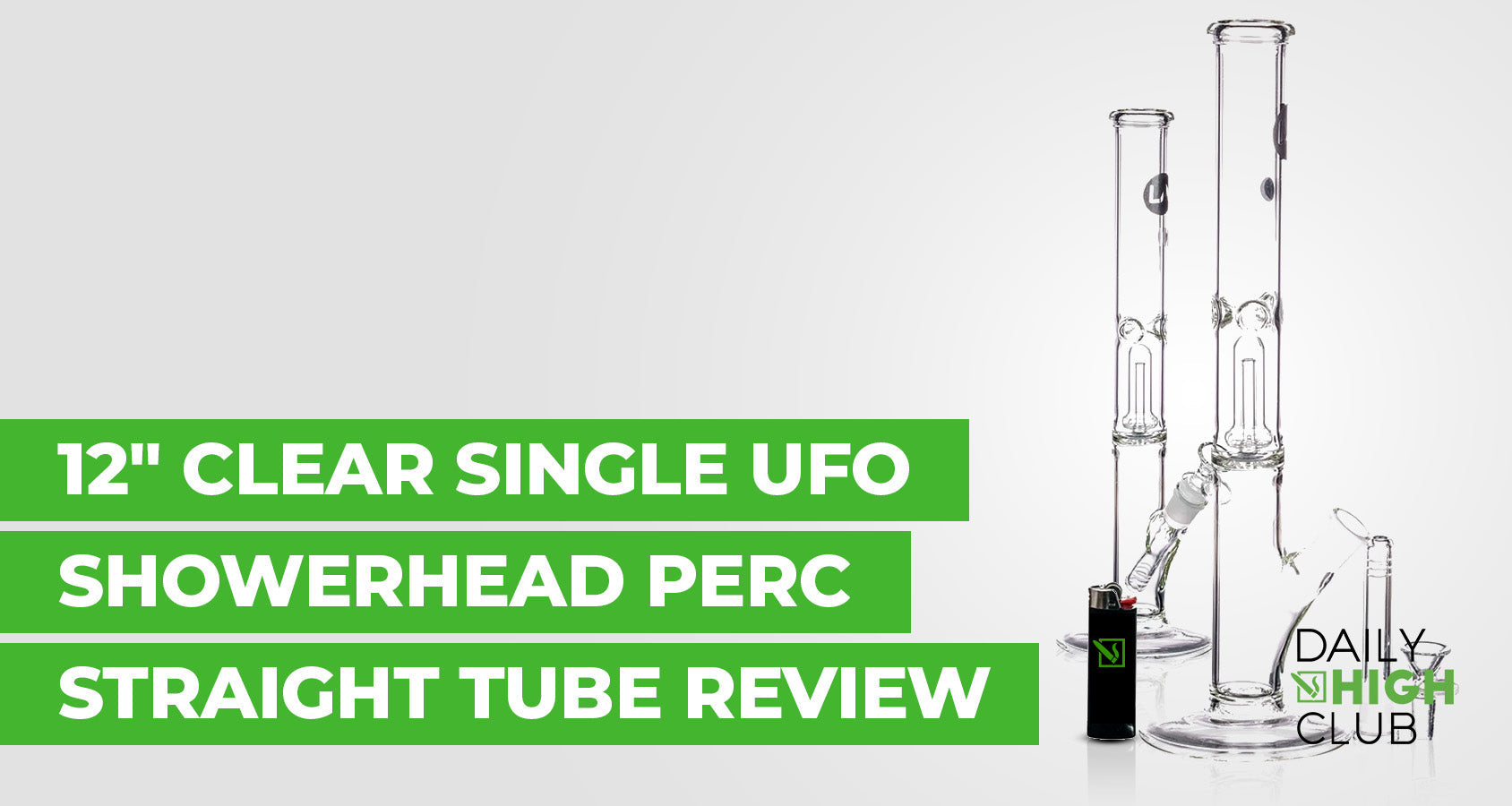 What is the LA Pipes 12" Clear Single UFO Showerhead Perc Straight Tube?