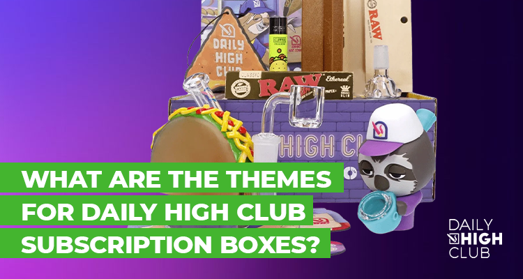 What are the themes for Daily High Club subscription boxes?
