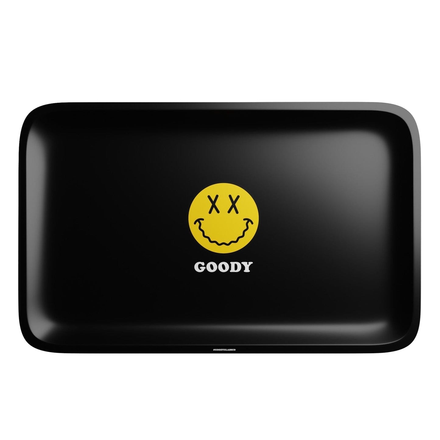 Goody Glass Rolling Tray Medium Goody Glass Big Face Black Rolling Tray